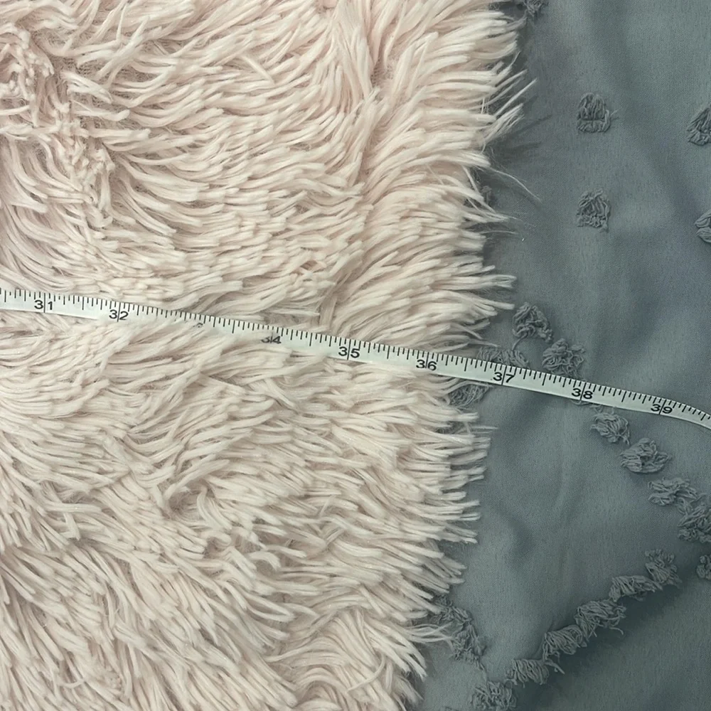 NWOT pink fuzzy pillow sham